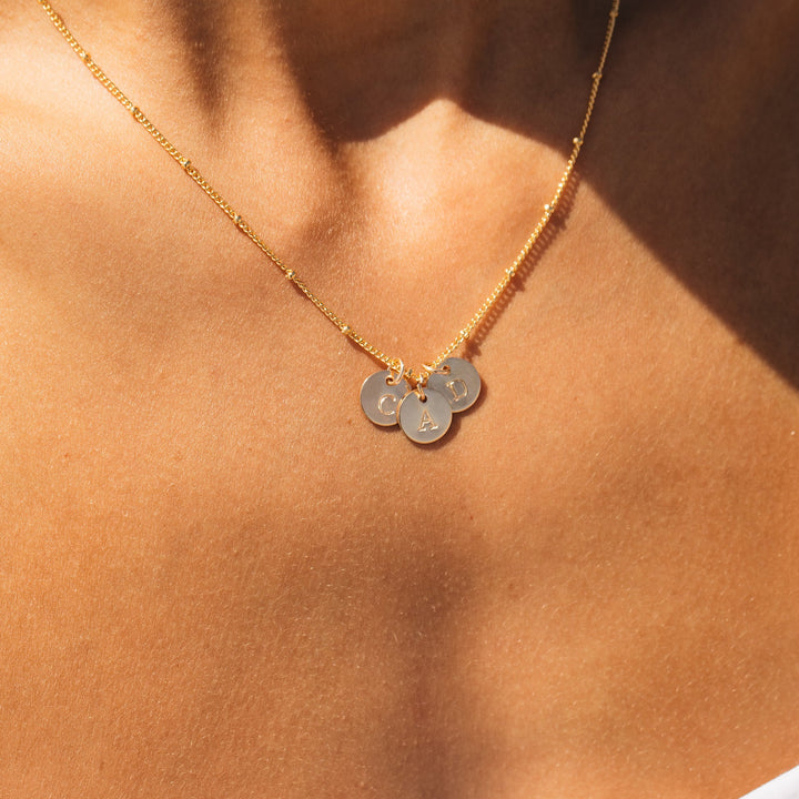 Madeline Three Initial Pendant