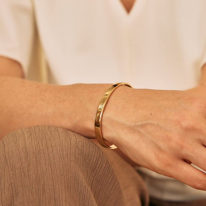 Roman Numeral Fine Cuff Bracelet