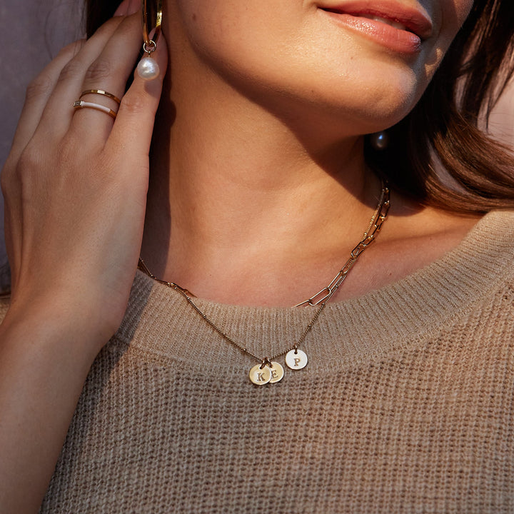 Madeline Three Initial Pendant