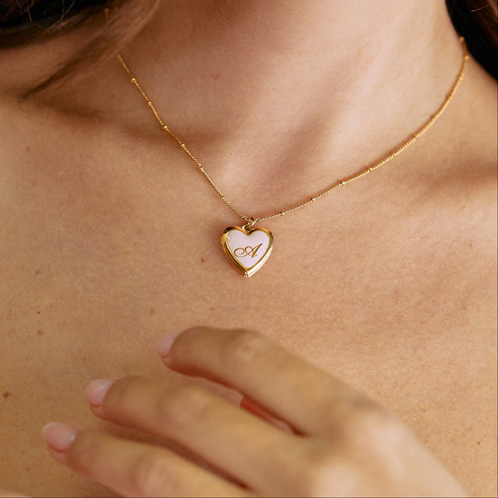 Isla Heart Enamel Locket