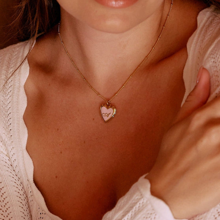 Isla Heart Enamel Locket
