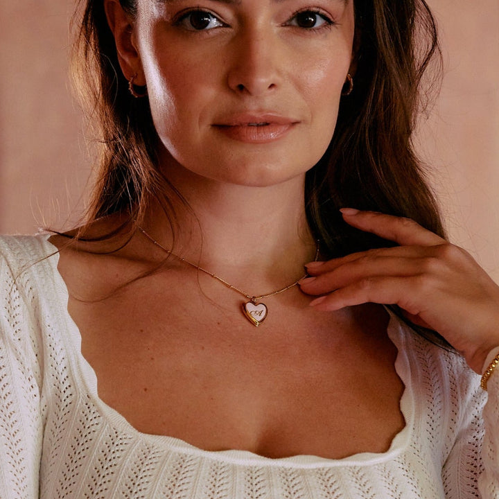 Isla Heart Enamel Locket