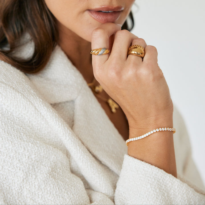 Isabella Vermeil Tennis Bracelet