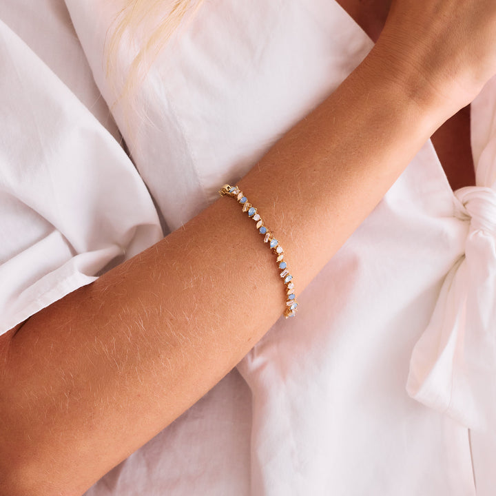 opal tennis bracelet