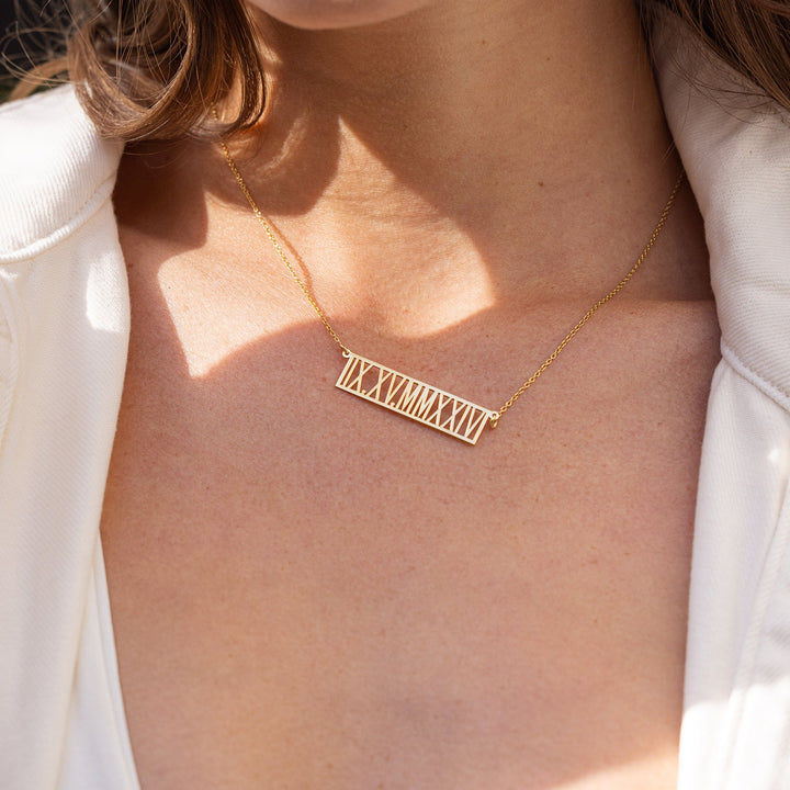 Kayleigh Roman Numeral Necklace