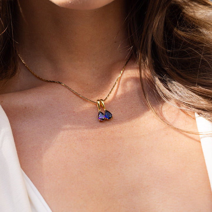 Melrose Teardrop Birthstone Necklace