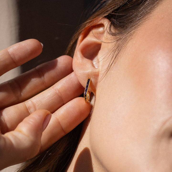 Billie Birthstone Hoops