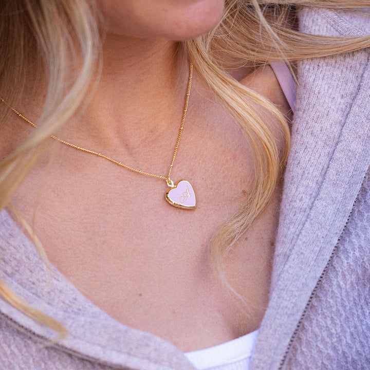 Isla Heart Enamel Locket