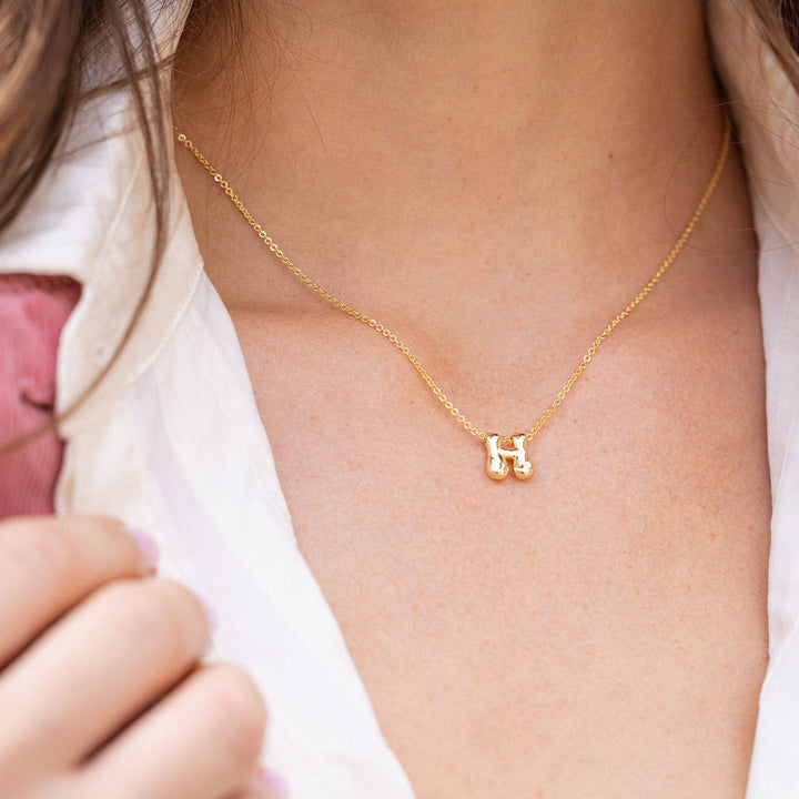 Mini Pippa Bubble Initial Necklace
