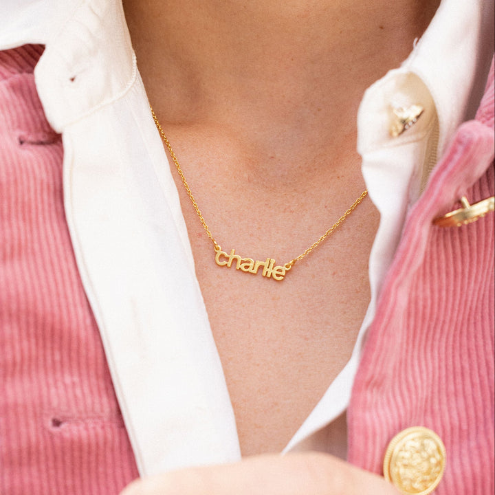 Jeannie Nameplate Necklace
