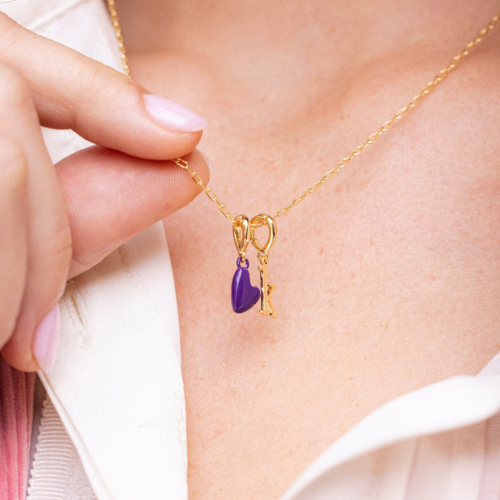 Build Your Own Mini Enamel Heart Charm Necklace