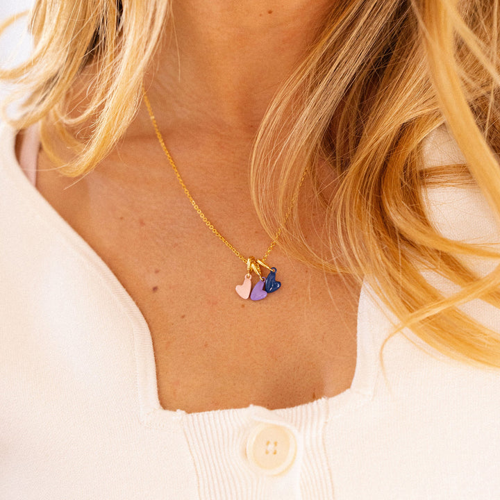 Effie Mini Enamel Heart Birthstone Charm