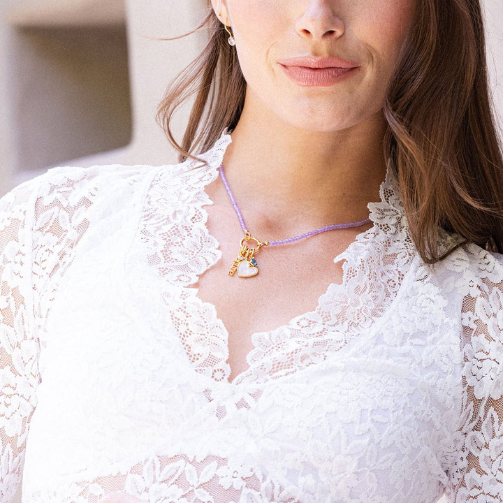 Build Your Own Natalie Birthstone Charm Necklace