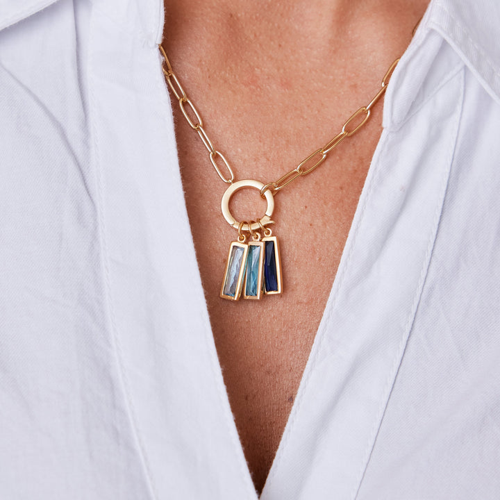 Colette Birthstone Elongated Necklace