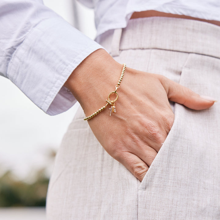 Josephine Cross Birthstone Bracelet