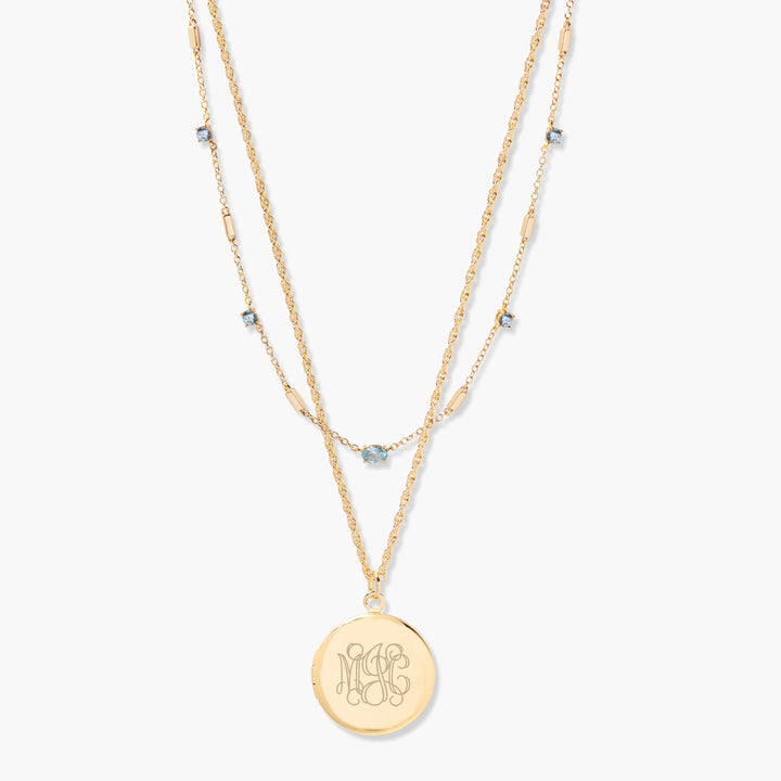 Isla Locket Birthstone Layering Set
