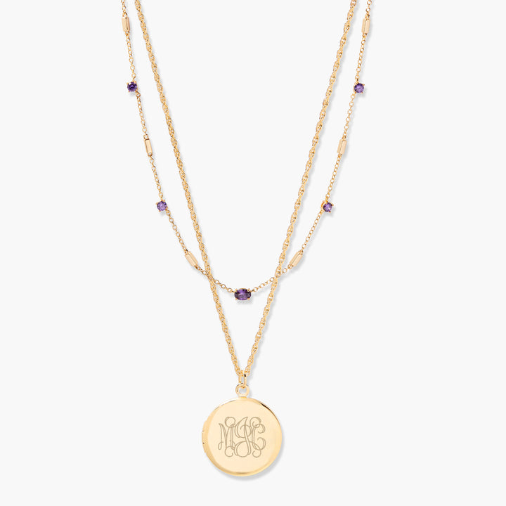 Isla Locket Birthstone Layering Set