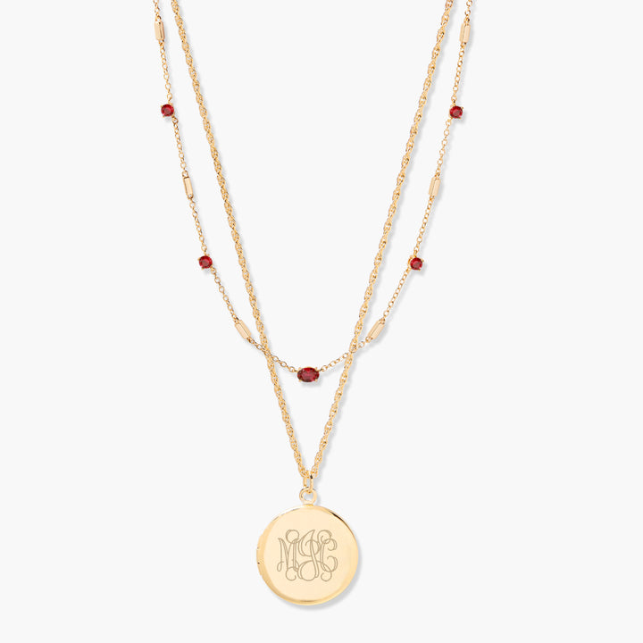 Isla Locket Birthstone Layering Set