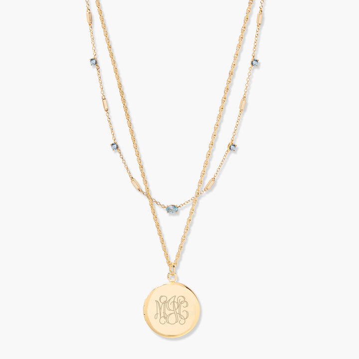 Isla Locket Birthstone Layering Set