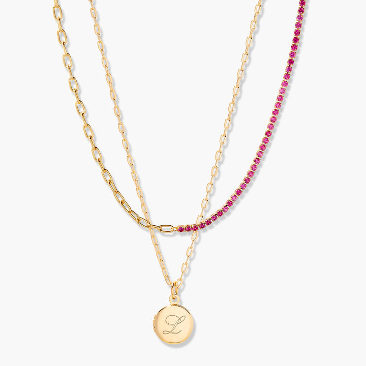 Isla Petite Locket Birthstone Layering Set