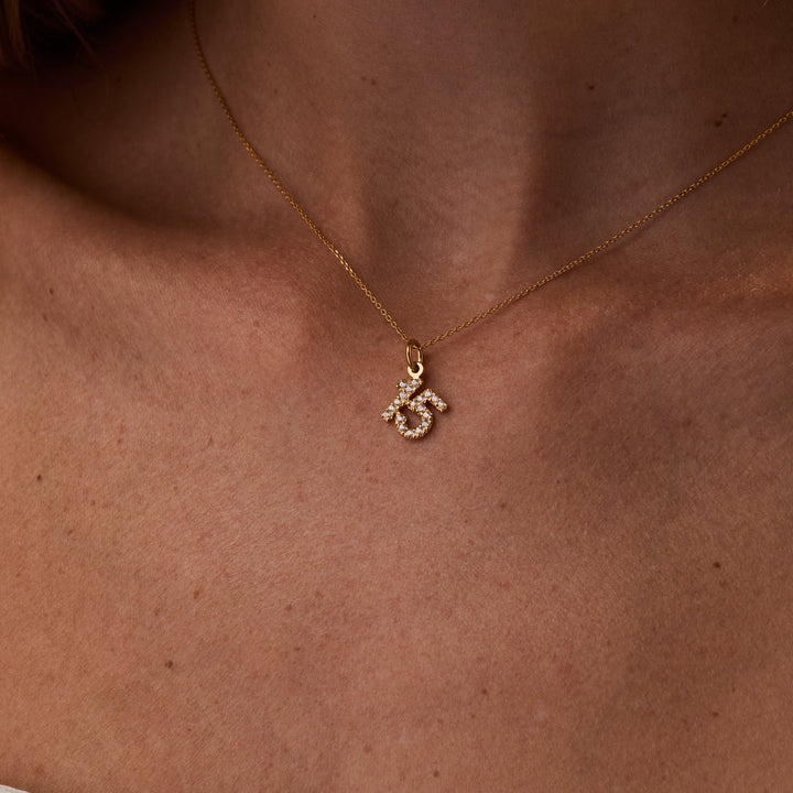 Elliot Number Charm Necklace