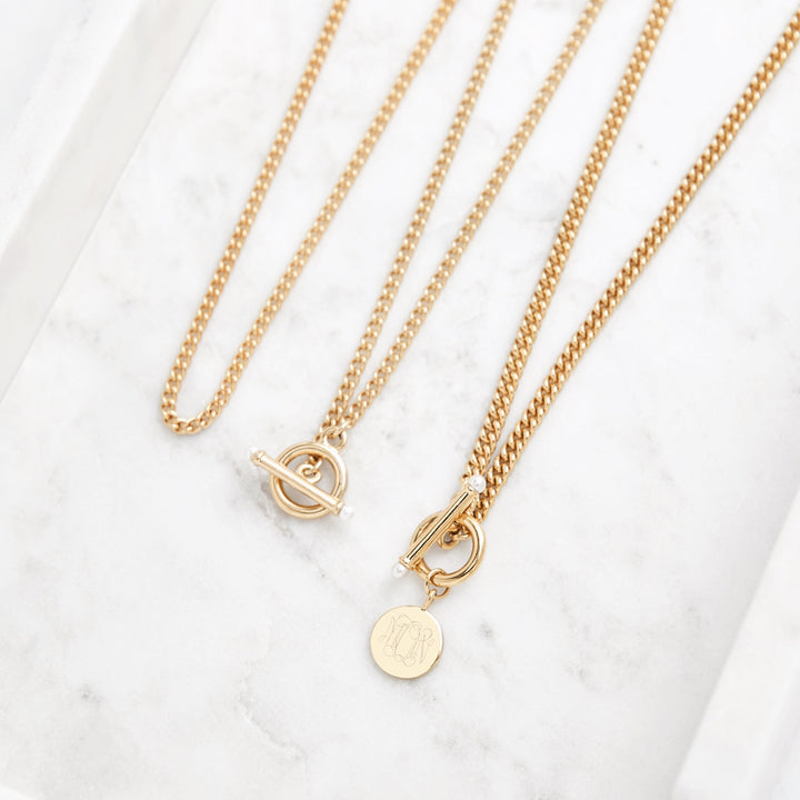 Stella Pearl Toggle Chain Necklace