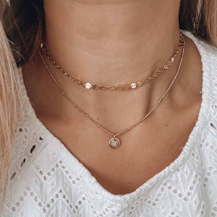  @sierra.honeycutt wearing Madeline Initial Pendant by @brookandyork
